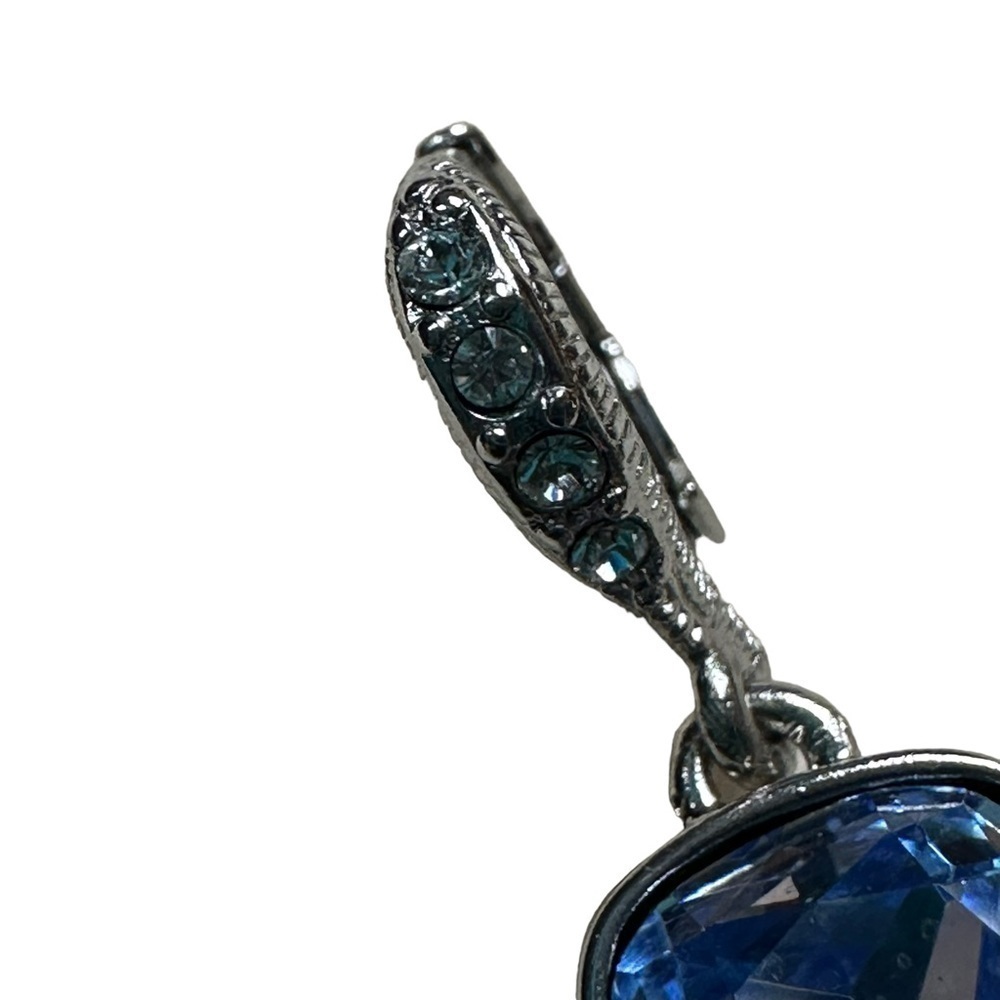 Givenchy Blue Crystal Silver Dangle Earrings - image 6